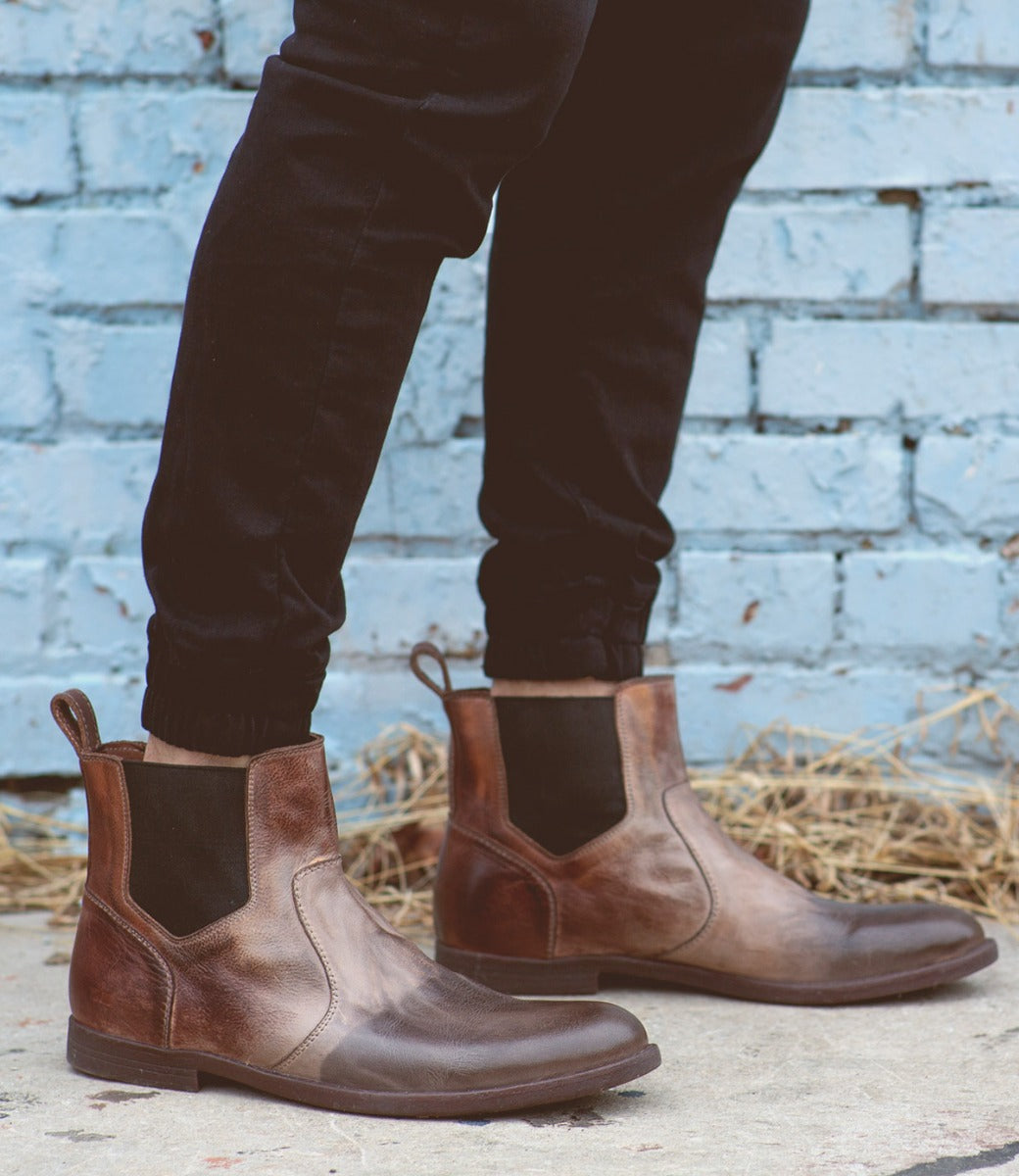 Bed Stu's Vasari men's brown leather chelsea boots.