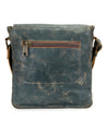 A Venice Beach teal leather messenger bag with zippered compartment, made by Bed Stu.