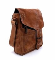 A tan Venice Beach pure leather bag with an adjustable strap by Bed Stu.