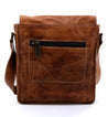 A tan Venice Beach leather bag with a zippered compartment by Bed Stu.