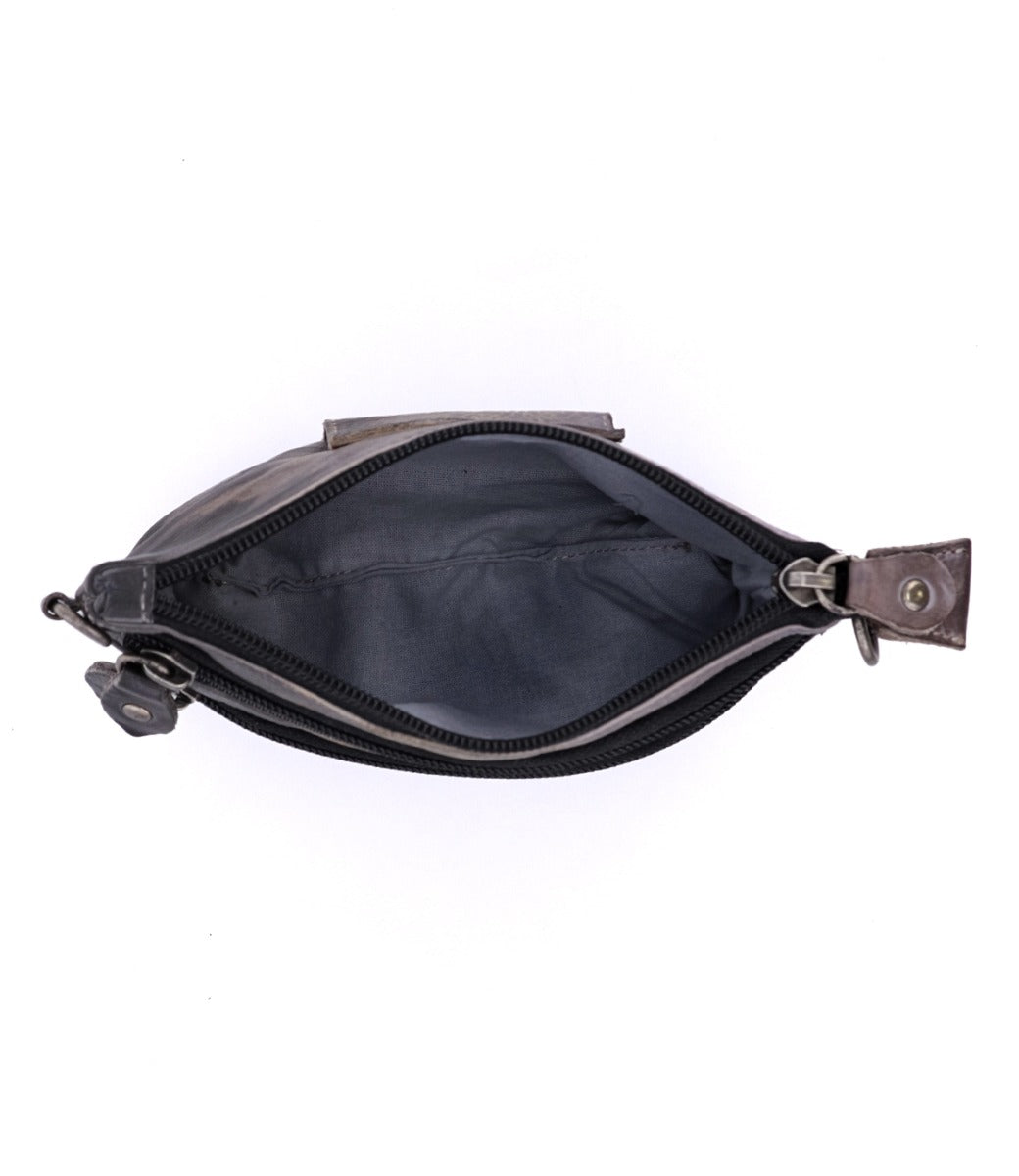 The inside of a Viana purse with a zipper, by Bed Stu.