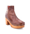 A luxury women's Viena bootie by Bed Stu with wooden heel.