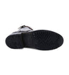 The back view of a Bed Stu men's black leather Walker shoe.