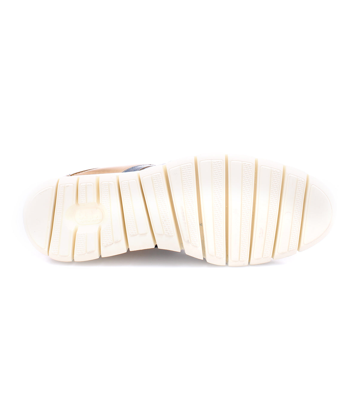 A pair of lightweight distressed lace-up sneakers with a white and beige sole, called Wardell by Bed Stu.