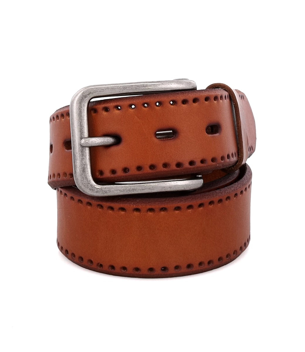 A Watford leather belt with a metal buckle by Bed Stu.