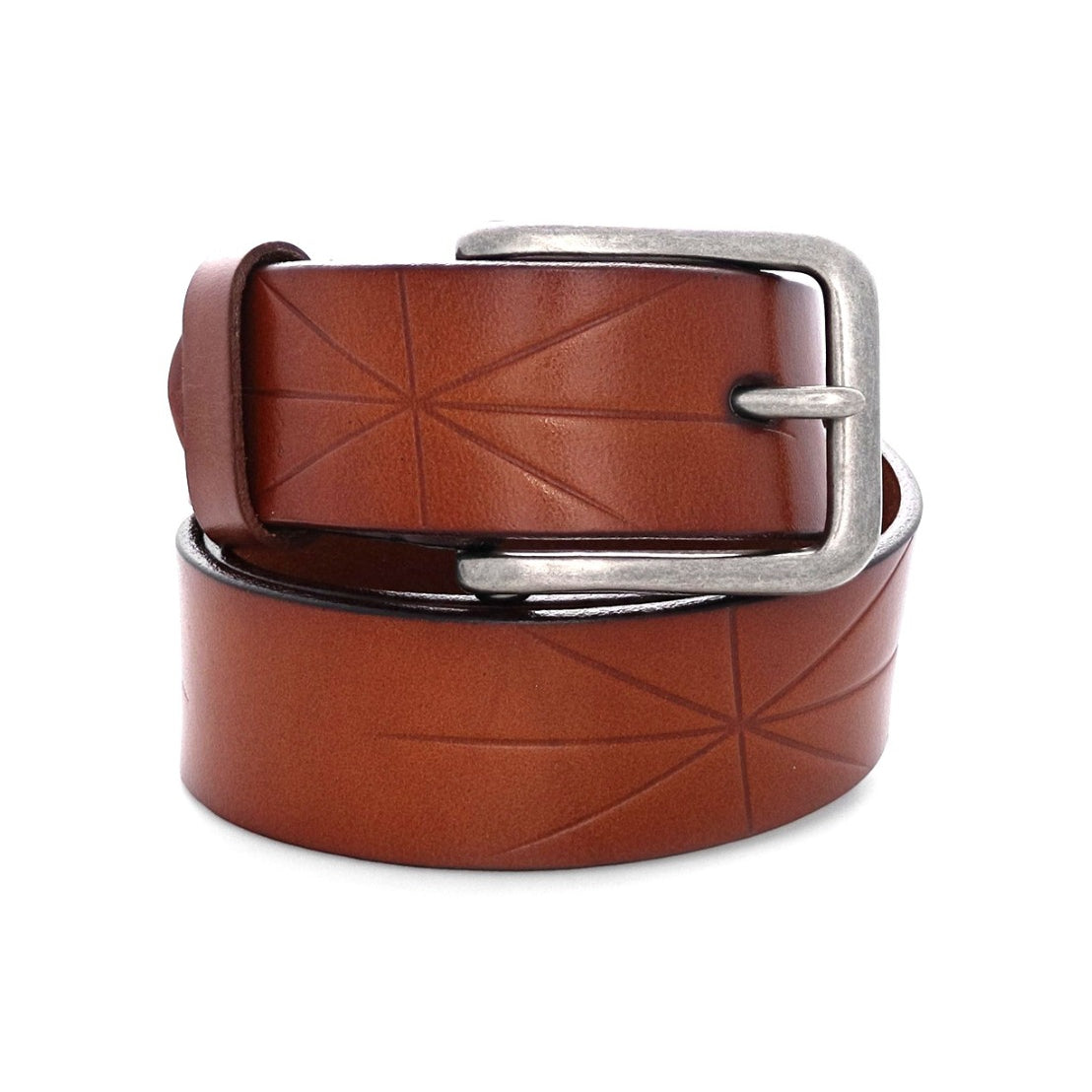 A Westham leather belt with a silver buckle from Bed Stu.