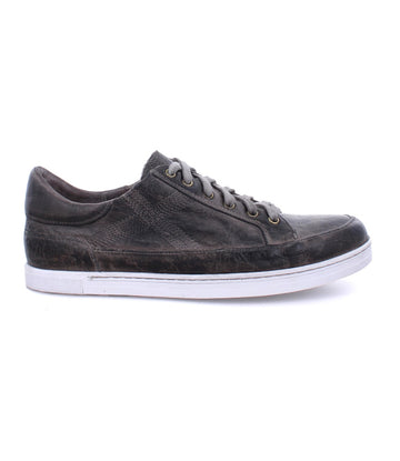A men's brown leather sneaker with white soles from the brand Bed Stu, called Wizard.