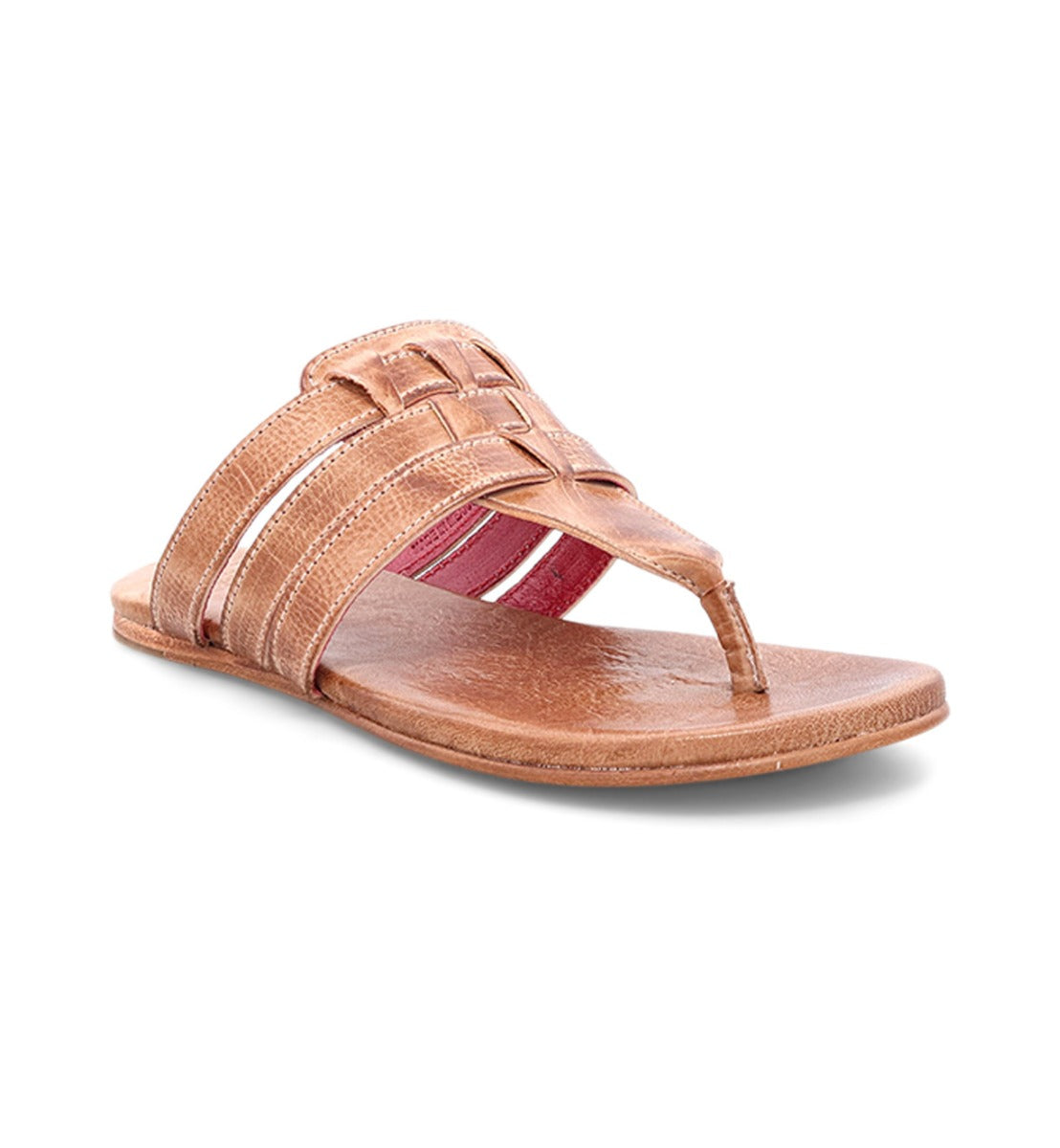 Women's Yoli tan leather sandals by Bed Stu.