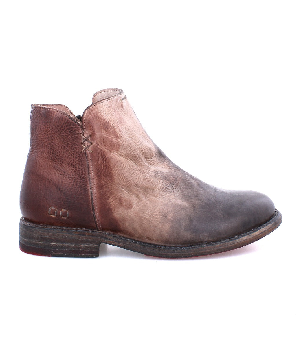 A women's Yurisa brown leather ankle boot by Bed Stu.