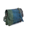 A blue and green Ziggy leather cross body bag by Bed Stu.