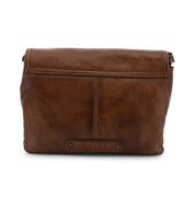 A brown leather Bed Stu Ziggy cross body bag.