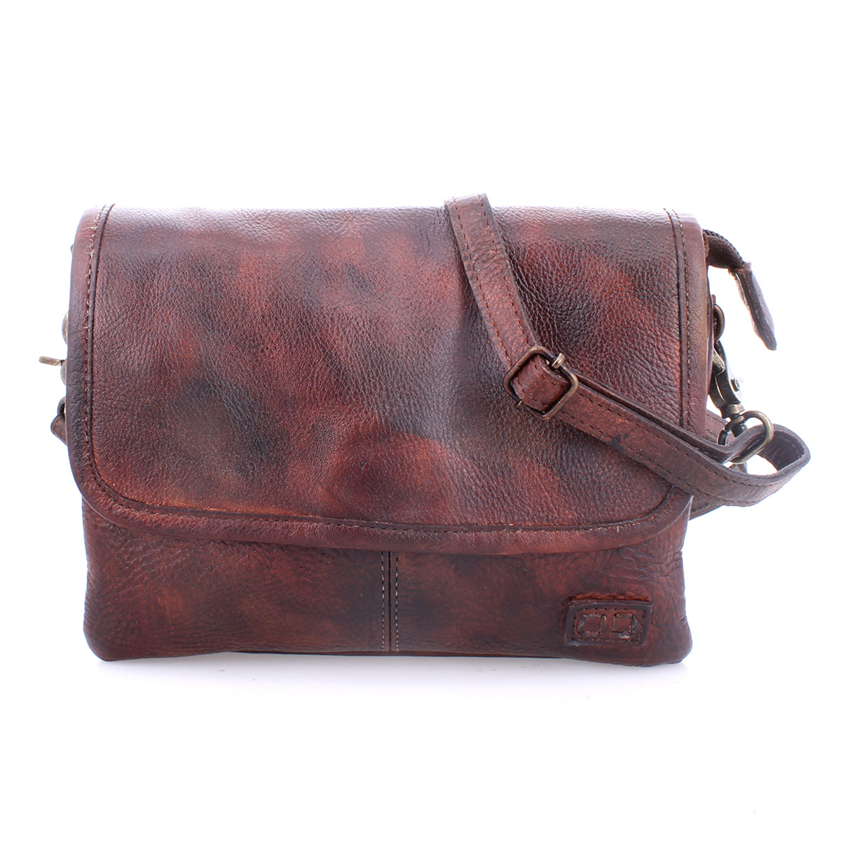 The Ziggy brown leather hand bag by Bed Stu.