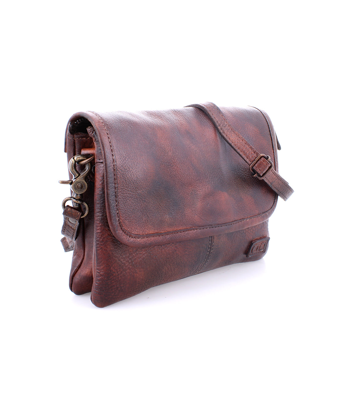 A brown leather Ziggy cross body bag by Bed Stu.